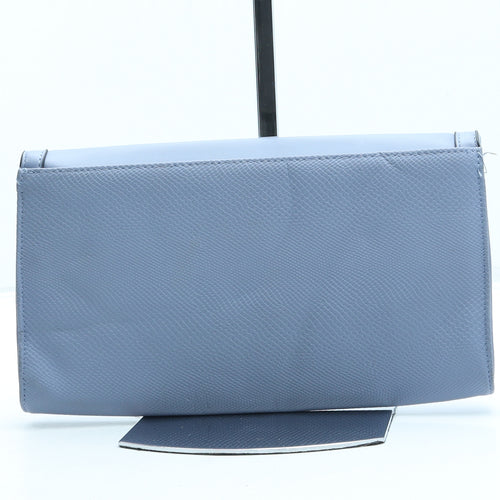 River Island Womens Blue Leather Clutch Size Small