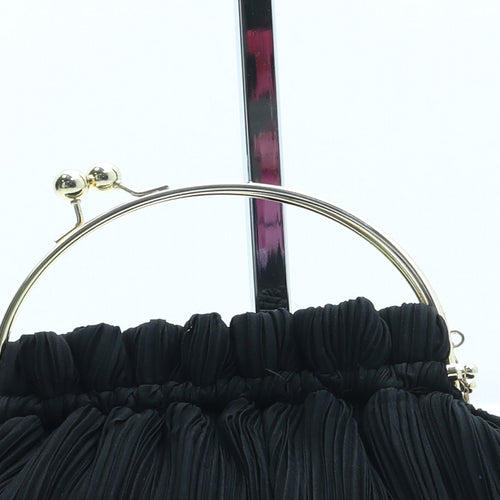 MY Womens Black Polyester Clutch Size Small