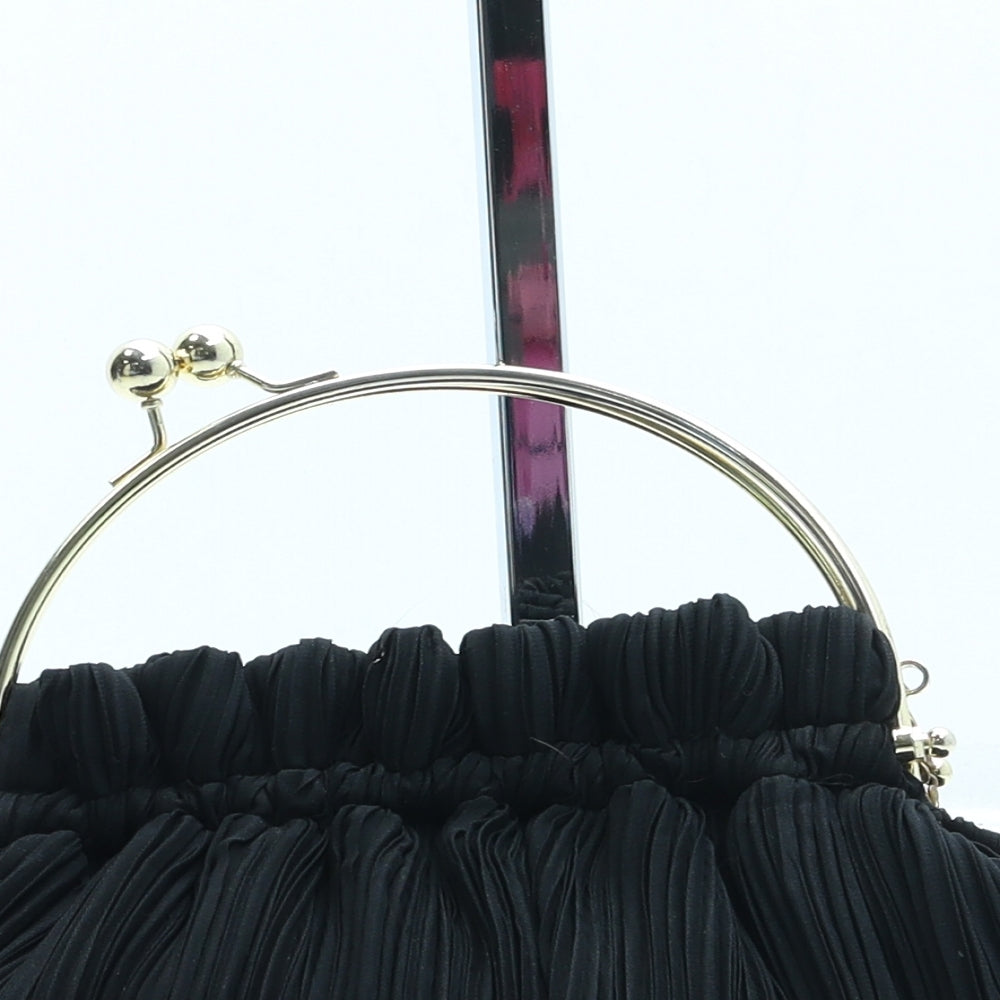 MY Womens Black Polyester Clutch Size Small