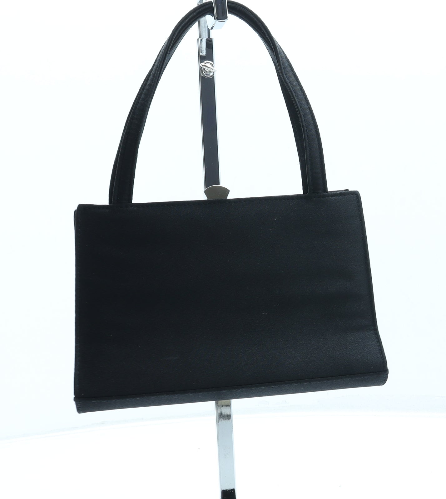 Preworn Womens Black Polyester Top Handle Bag Size Small