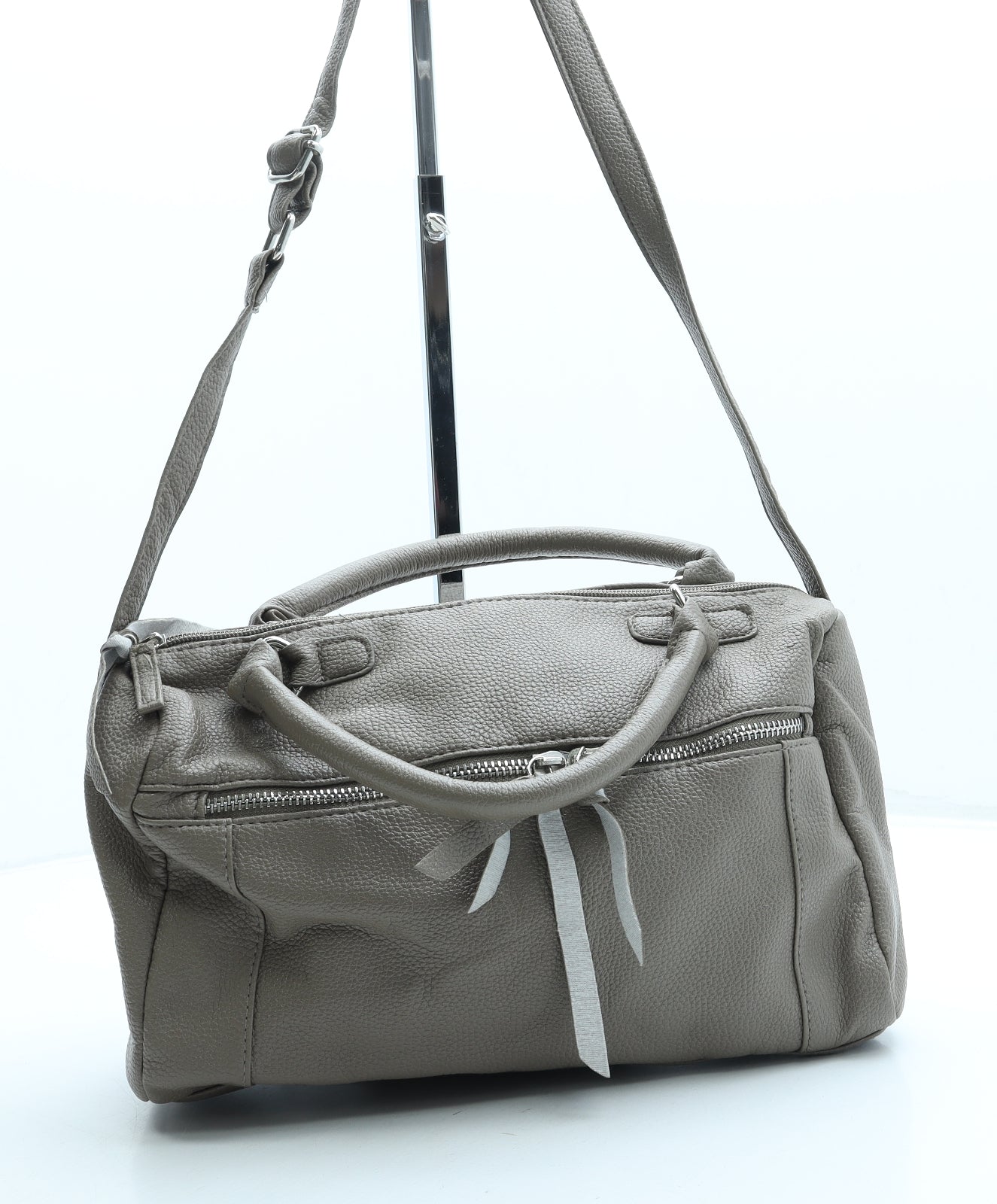 Atmosphere Womens Beige Leather Crossbody Size Small