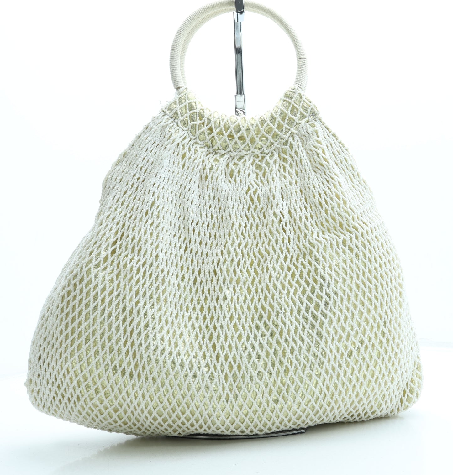 Paper Source Womens Gold Polyester Top Handle Bag Size Medium