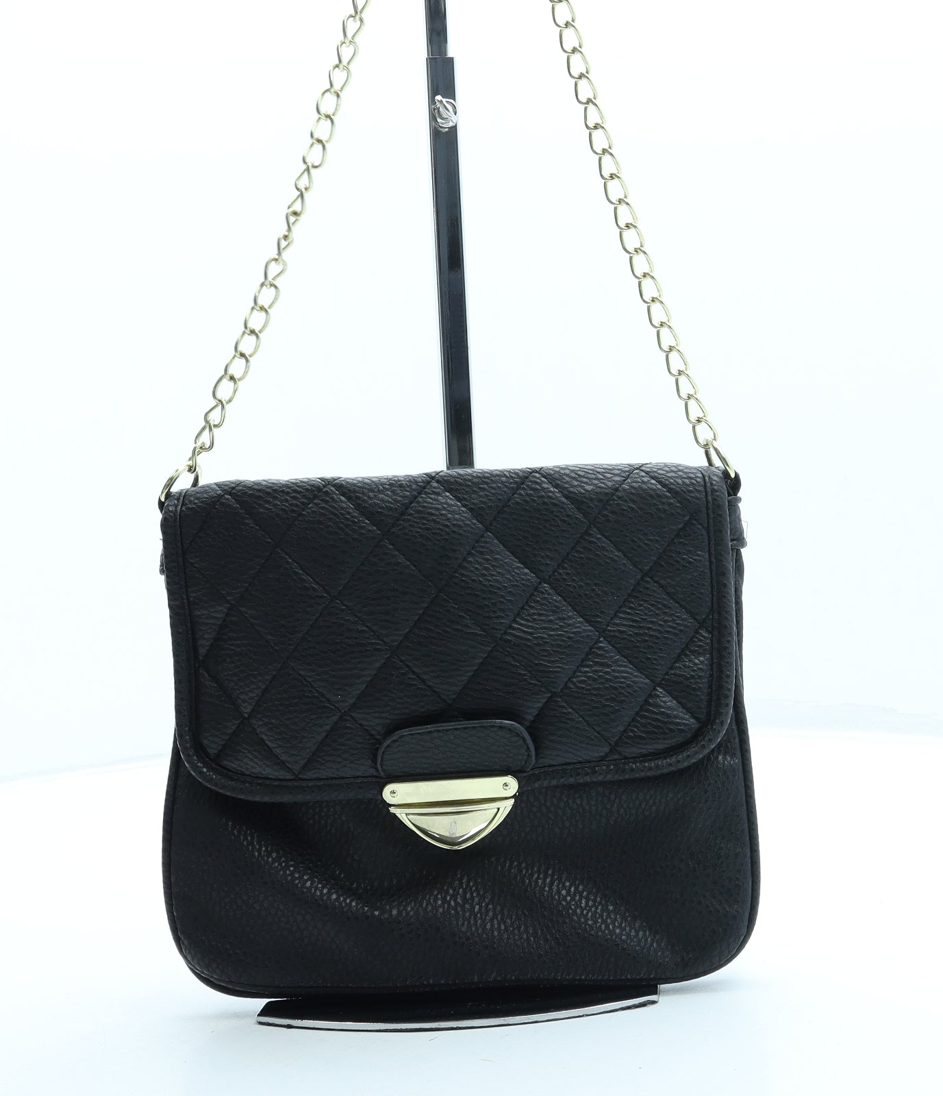 Primark Womens Black Leather Crossbody Size Small