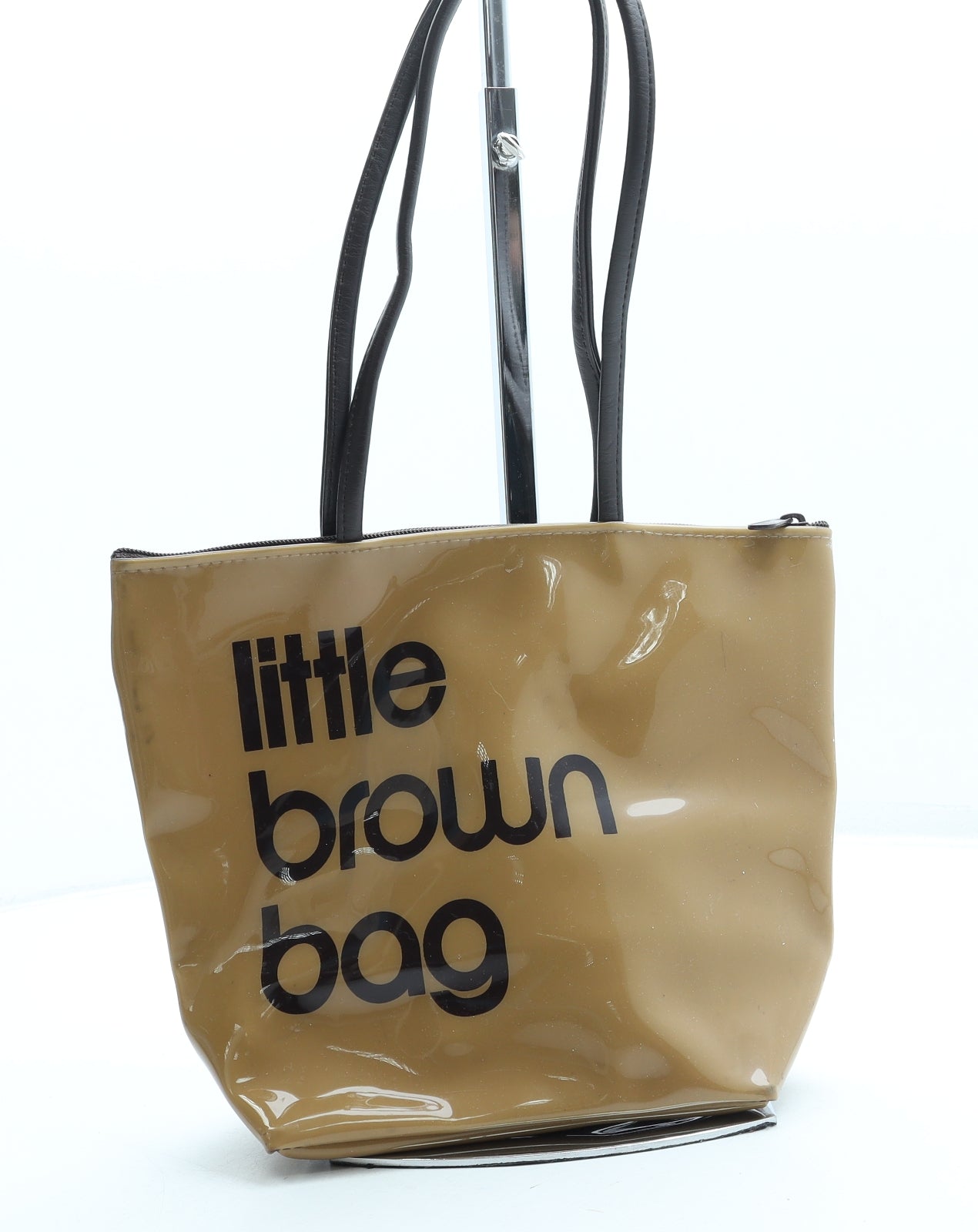 Bloomingdales Womens Brown Polyester Shoulder Bag Size Small - Little Brown Bag