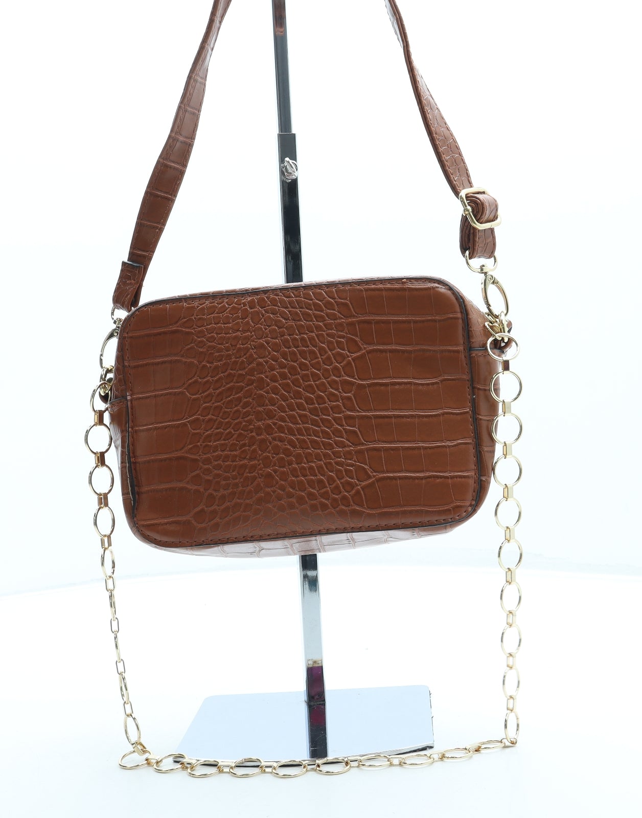 Primark Womens Brown Leather Crossbody Size Small