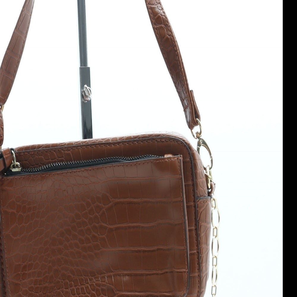 Primark Womens Brown Leather Crossbody Size Small
