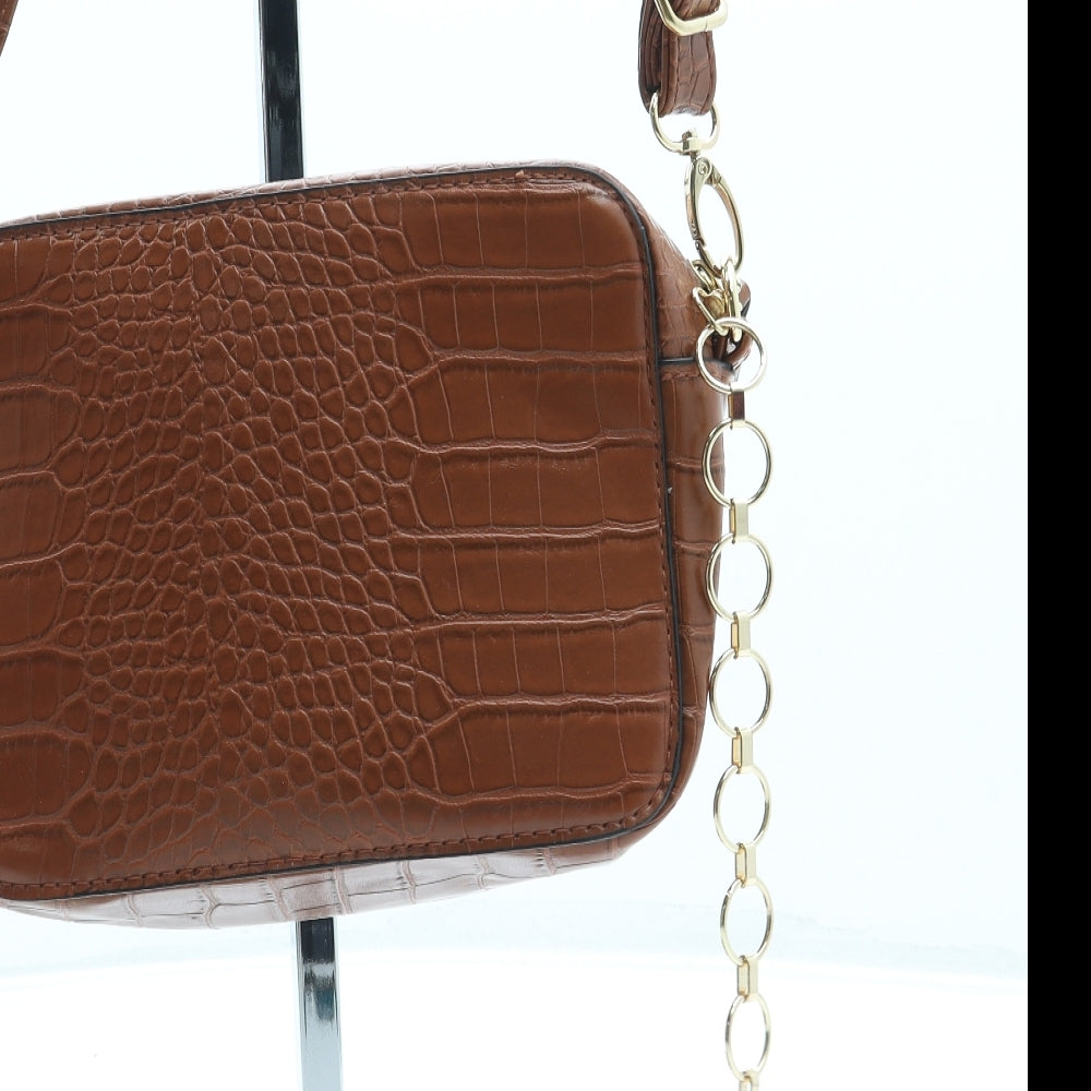 Primark Womens Brown Leather Crossbody Size Small