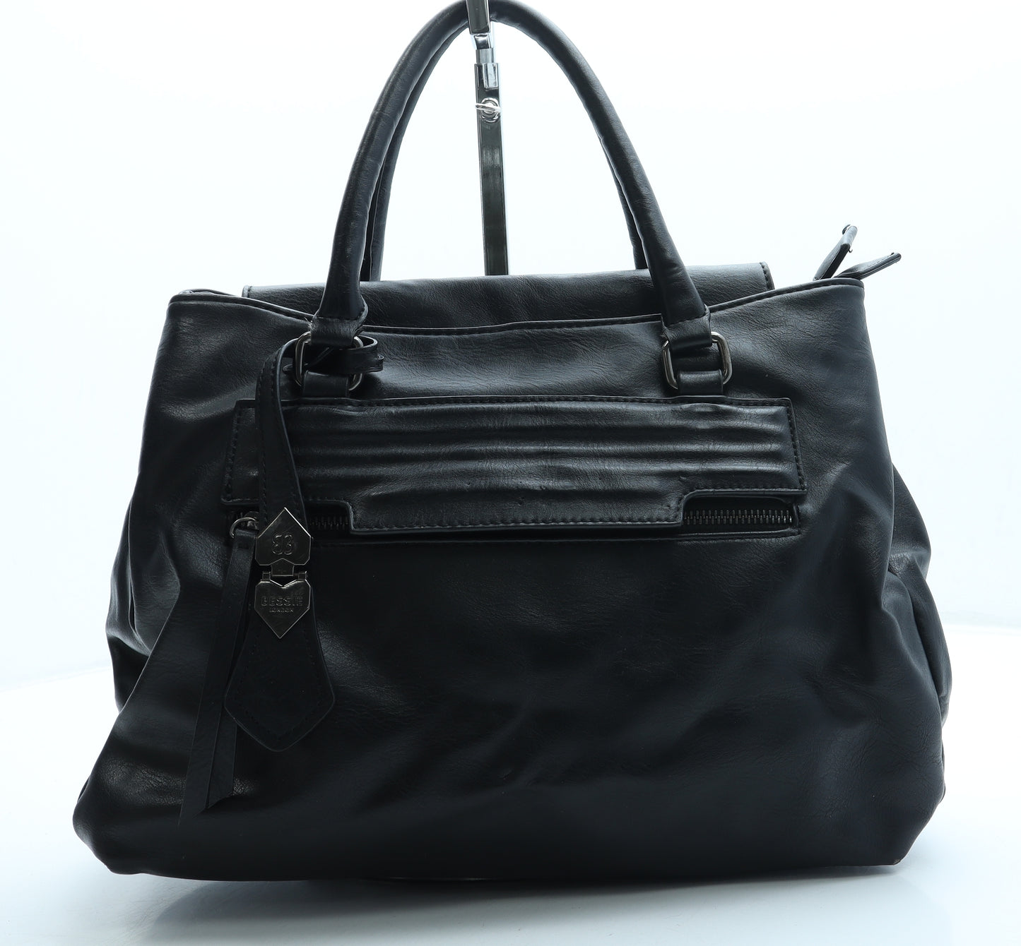 Bessie Womens Black Leather Crossbody Size Large