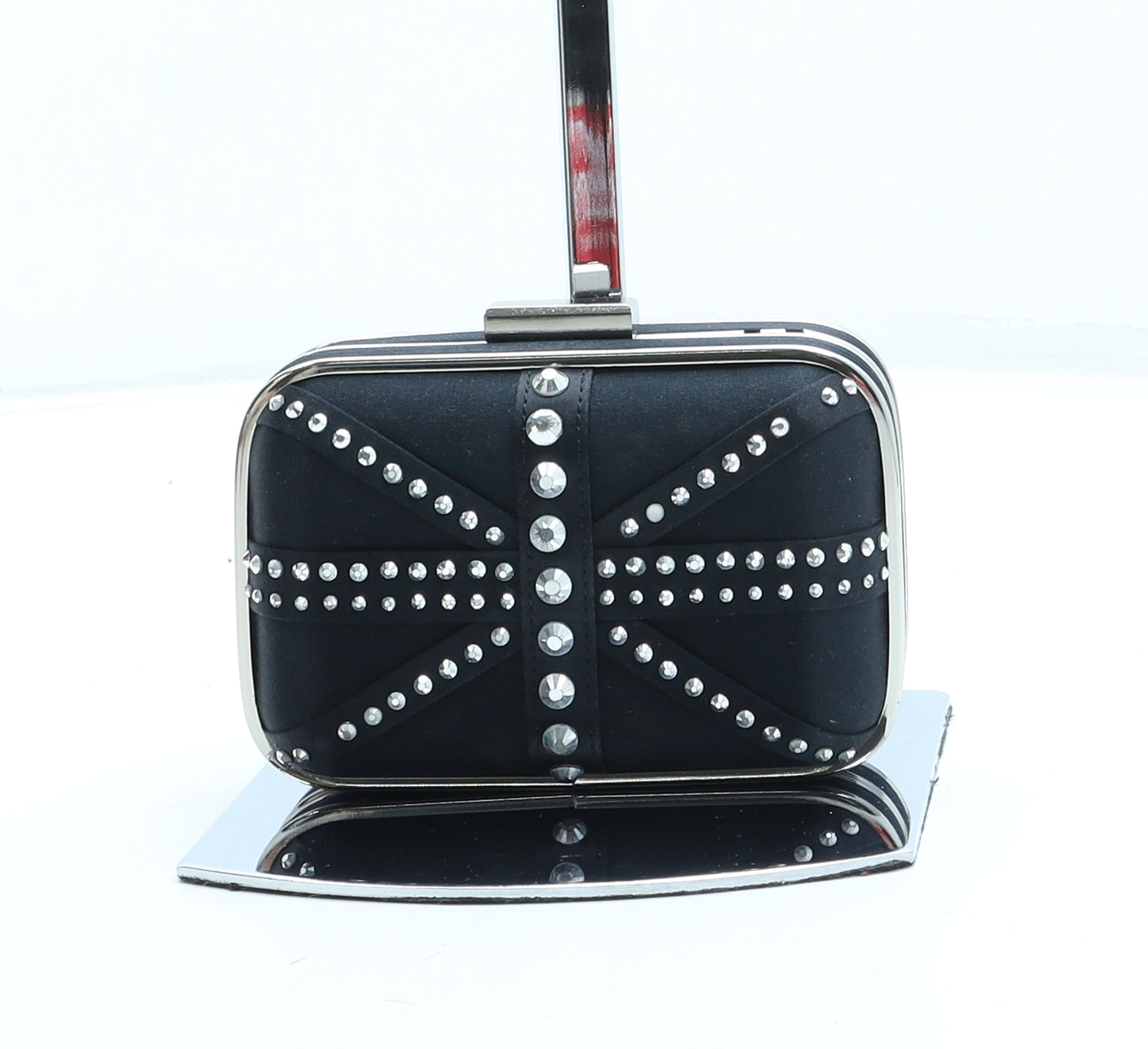 Aldo Womens Black Polyester Clutch Size Mini