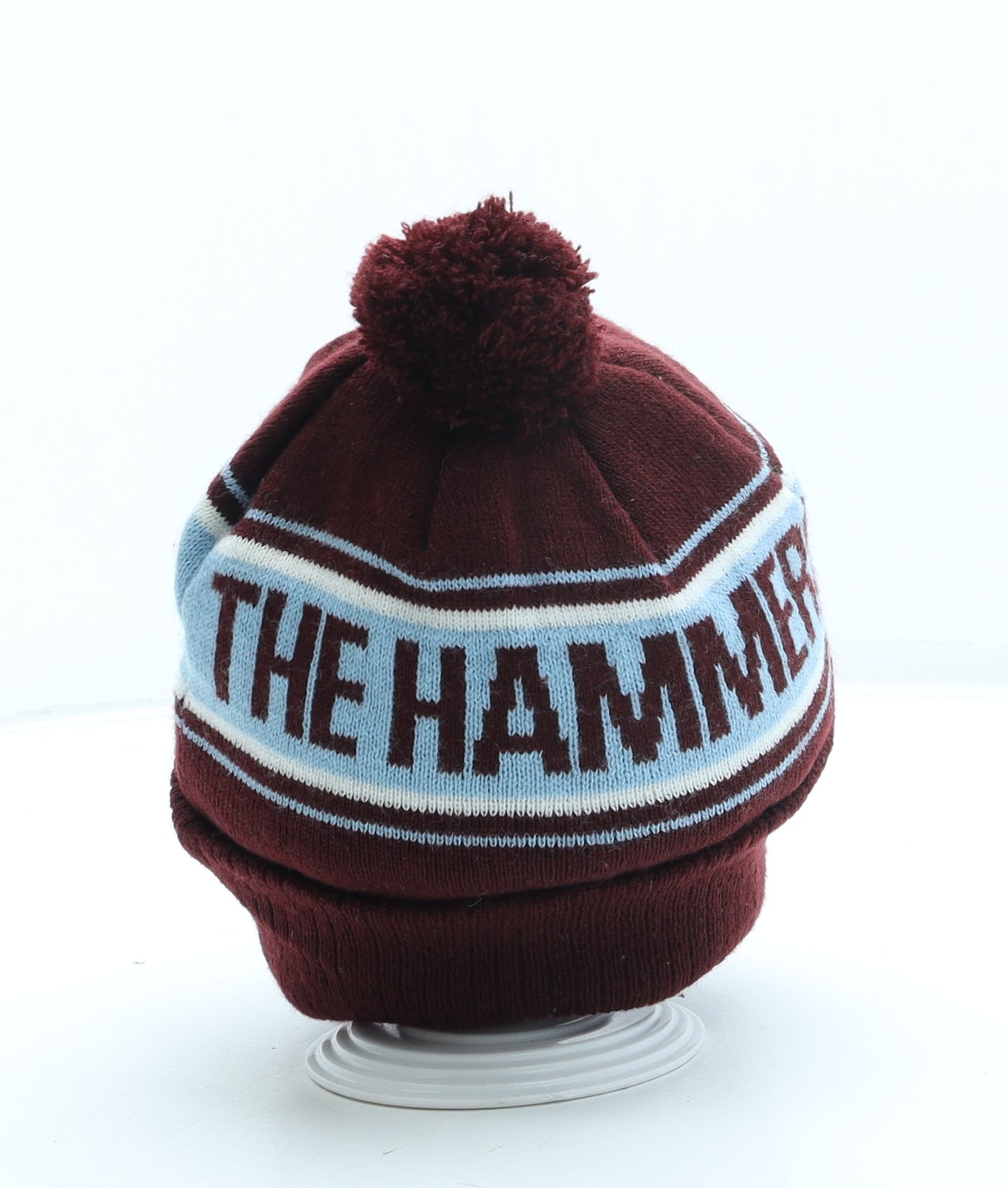 West Ham United Boys Red Acrylic Bobble Hat One Size