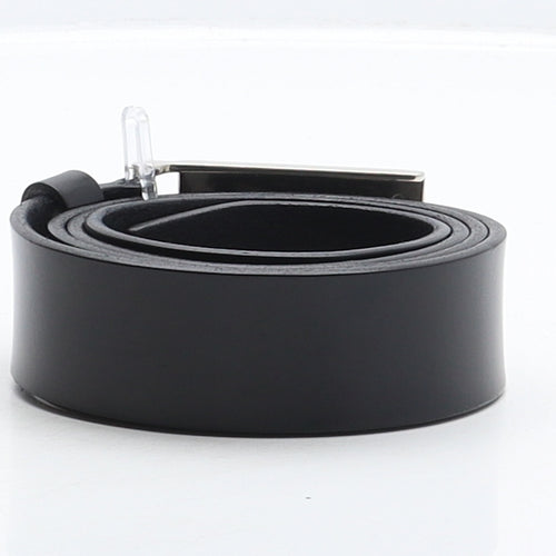 HUGO BOSS Mens Black Solid Leather Ratchet Belt Belt Size 36