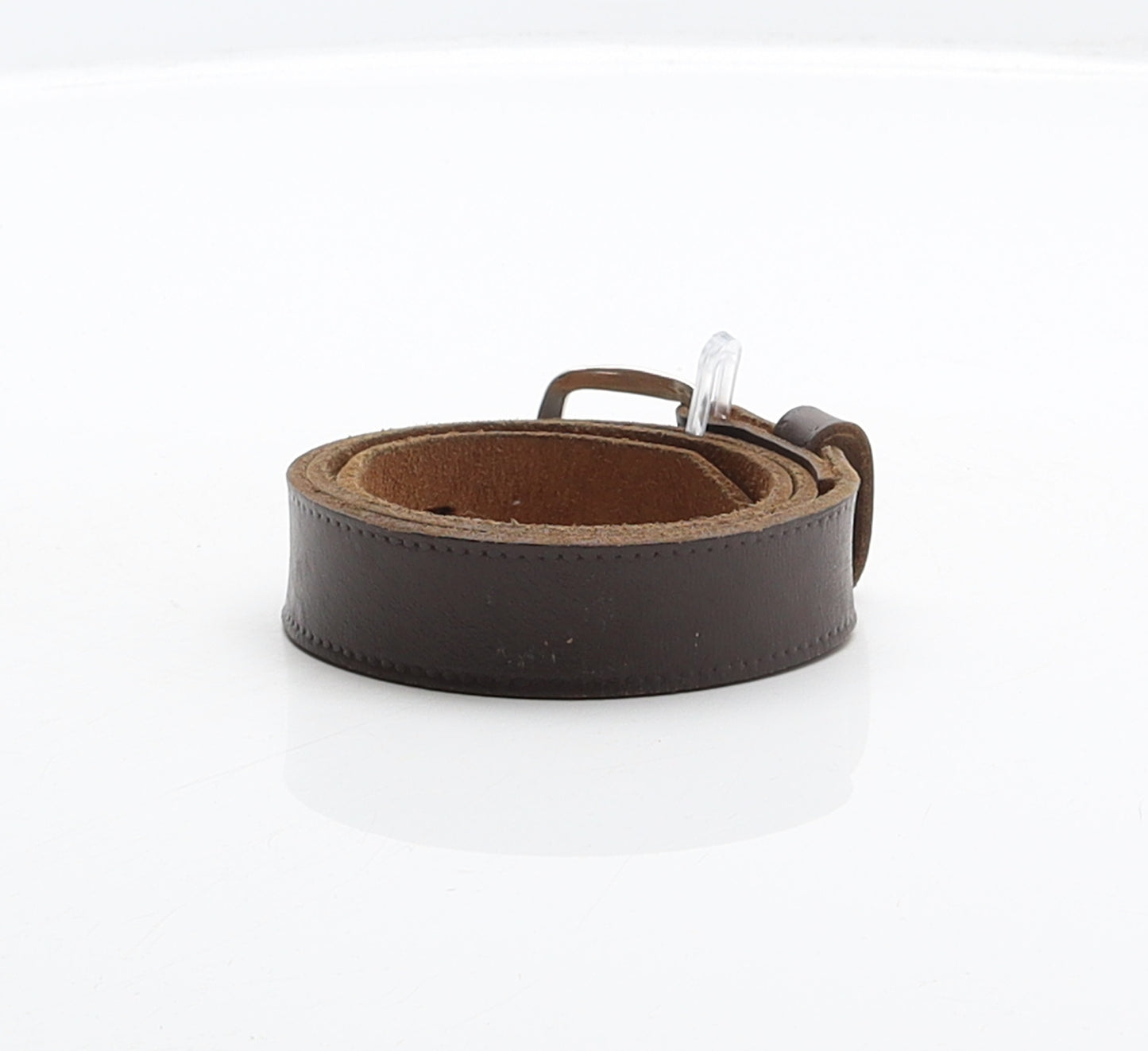 Preworn Mens Brown Solid Leather Dress Belt Belt One Size