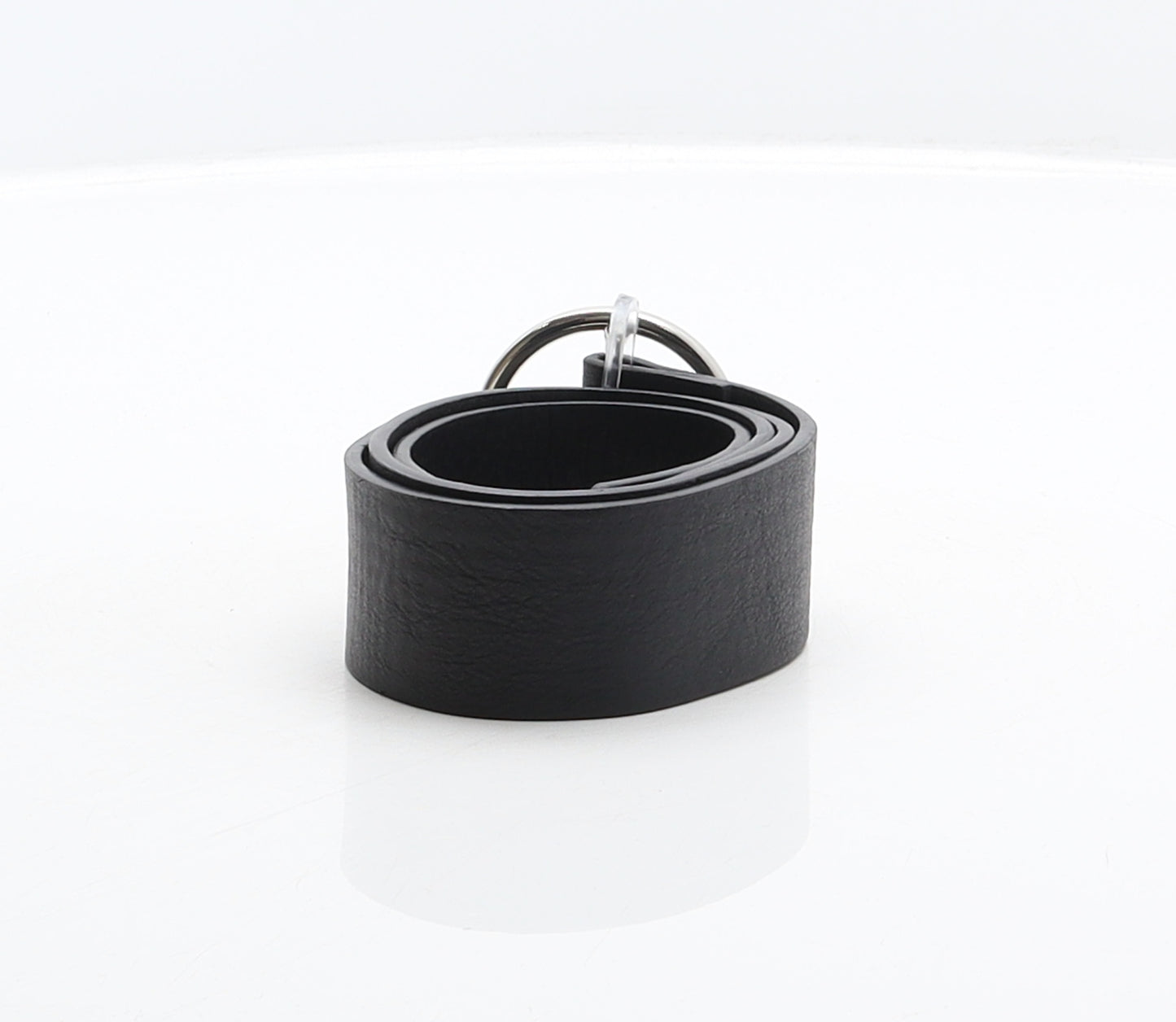 Brandy Melville Womens Black Solid Polyurethane Adjustable Belt Belt One Size