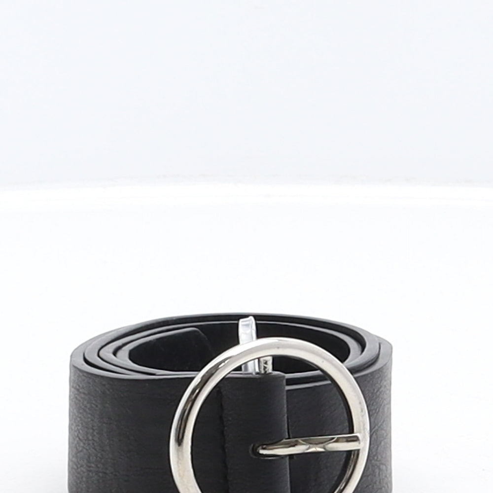 Brandy Melville Womens Black Solid Polyurethane Adjustable Belt Belt One Size