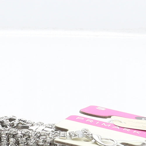 Primark Womens Silver Solid Metal Chain Belt Belt Size S