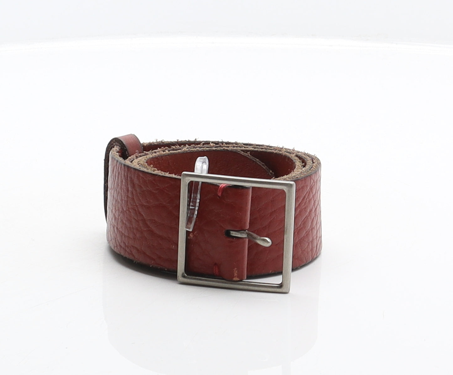 Preworn Mens Brown Solid Leather Dress Belt Belt One Size