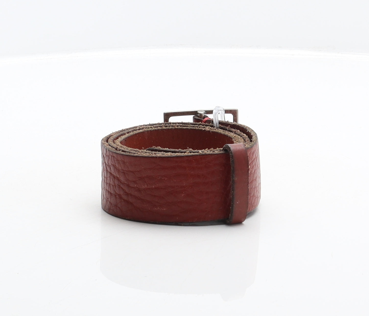 Preworn Mens Brown Solid Leather Dress Belt Belt One Size