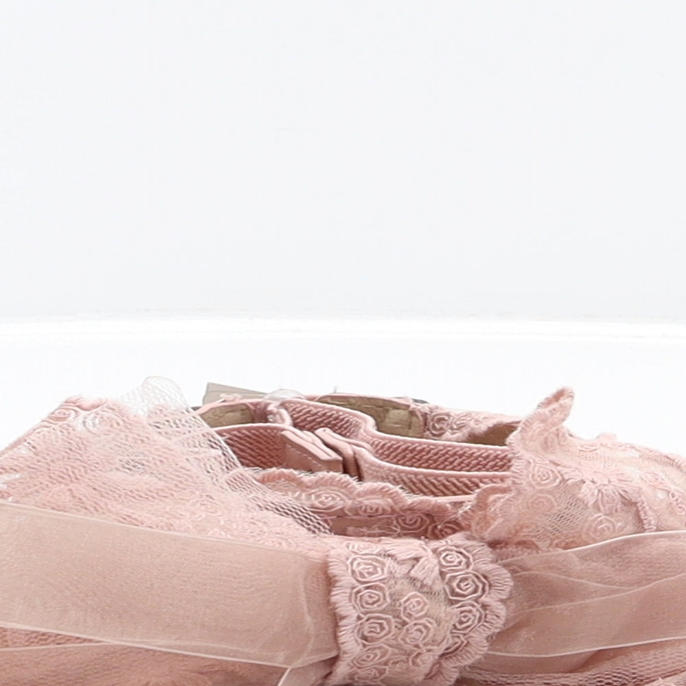 Primark Womens Pink Floral Polyurethane Waist Belt Belt Size M