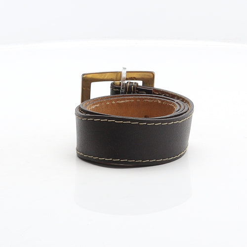 Preworn Mens Brown Solid Leather Dress Belt Belt Size 30