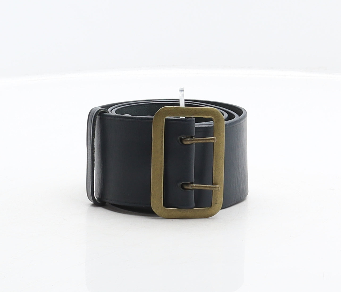 NEXT Womens Blue Solid Leather Waist Belt Belt One Size