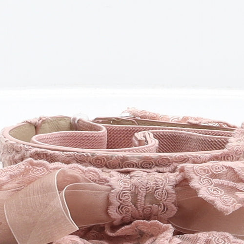 Primark Womens Pink Floral Polyurethane Waist Belt Belt Size M