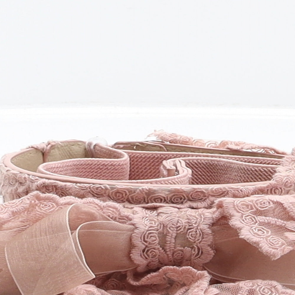 Primark Womens Pink Floral Polyurethane Waist Belt Belt Size M