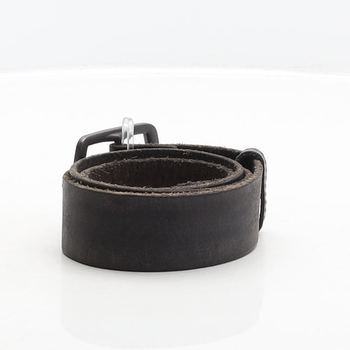 Superdry Mens Black Solid Leather Dress Belt Belt Size S