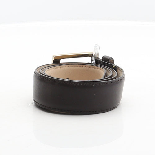 Marks and Spencer Mens Brown Solid Leather Dress Belt Belt Size 30