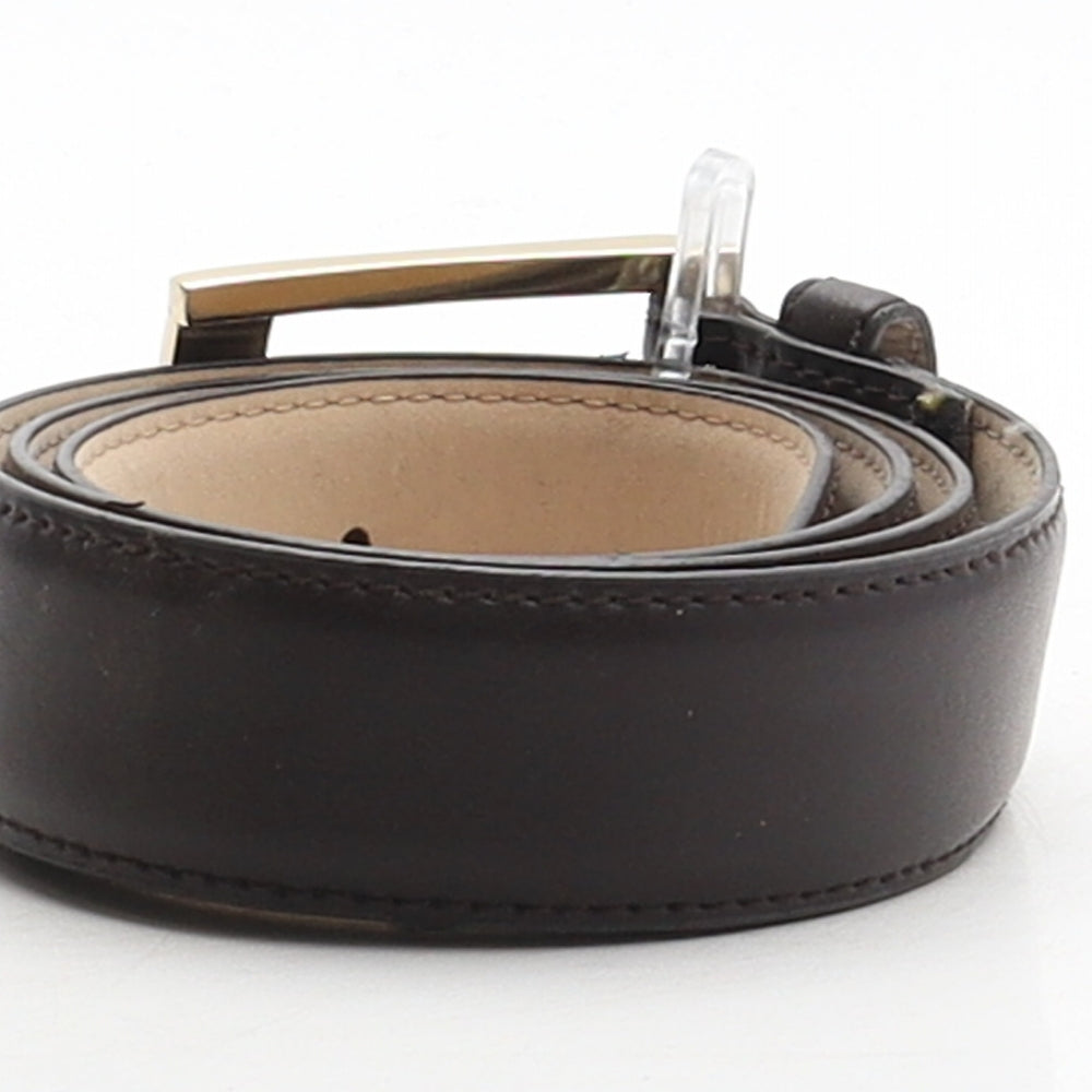 Marks and Spencer Mens Brown Solid Leather Dress Belt Belt Size 30