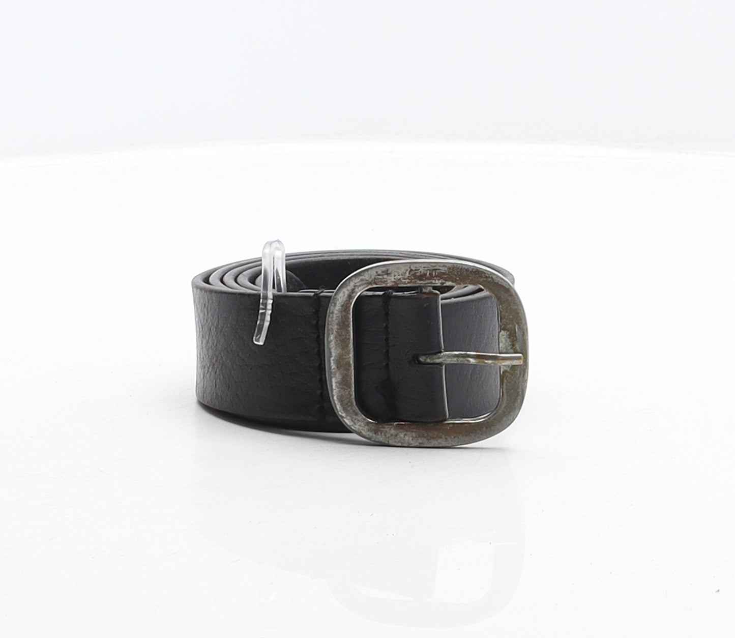 Mantaray Mens Black Solid Leather Dress Belt Belt One Size