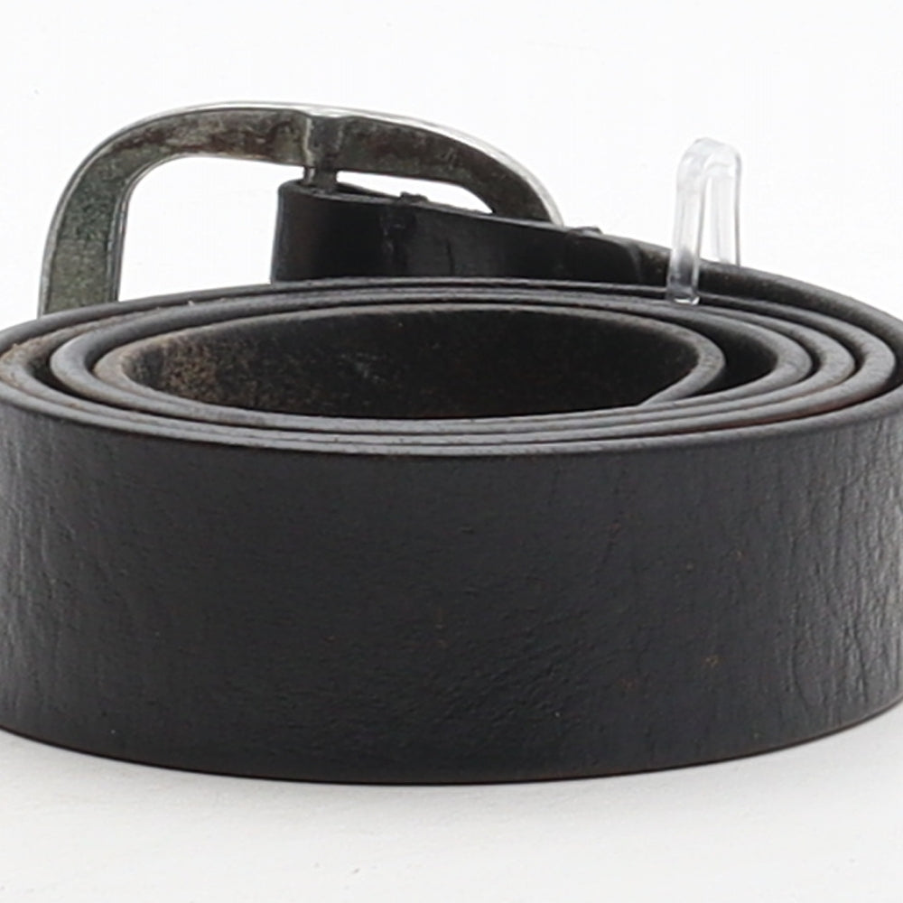 Mantaray Mens Black Solid Leather Dress Belt Belt One Size