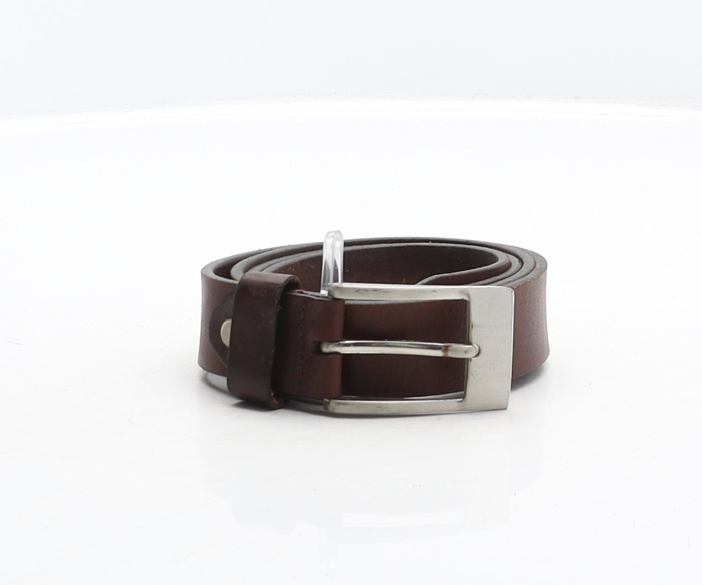 Burton Mens Brown Solid Leather Dress Belt Belt Size L