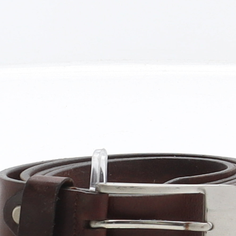 Burton Mens Brown Solid Leather Dress Belt Belt Size L