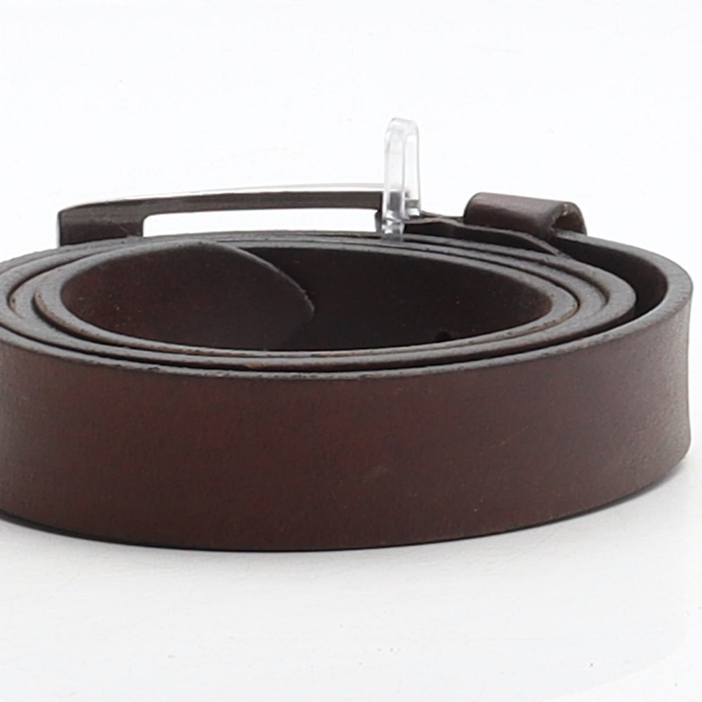 Burton Mens Brown Solid Leather Dress Belt Belt Size L