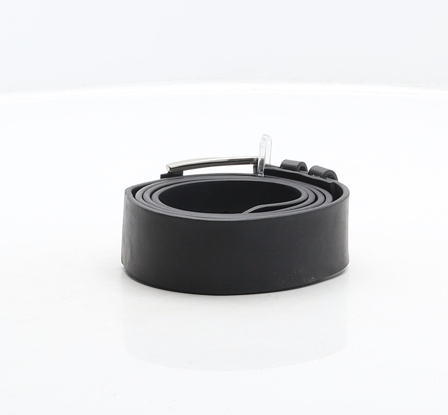 BHS Mens Black Solid Leather Dress Belt Belt Size L