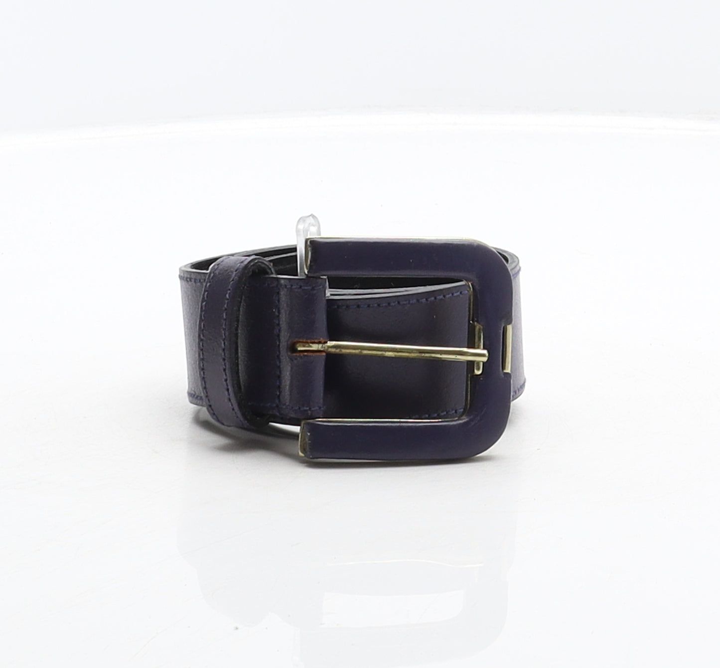 Country Casuals Mens Blue Solid Leather Dress Belt Belt One Size