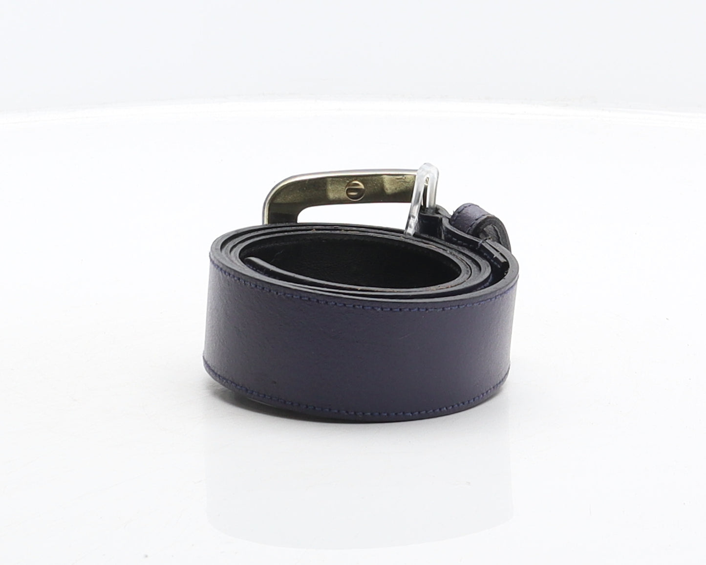 Country Casuals Mens Blue Solid Leather Dress Belt Belt One Size
