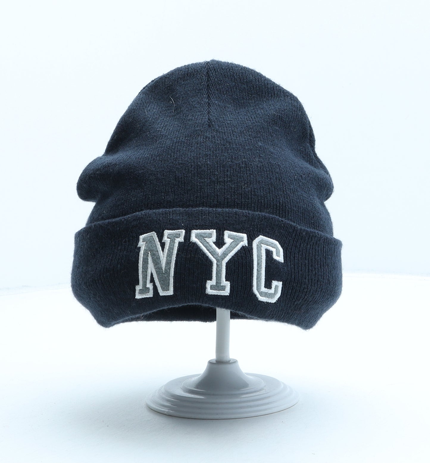 H&M Girls Black Acrylic Beanie One Size - New York