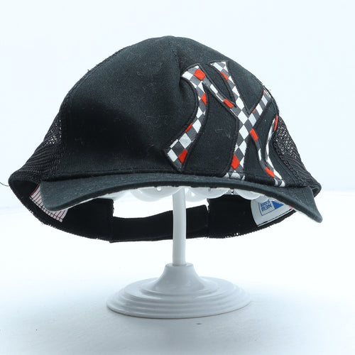 New Era Mens Black Check Cotton Trucker Hat Size 56 - New York Yankees