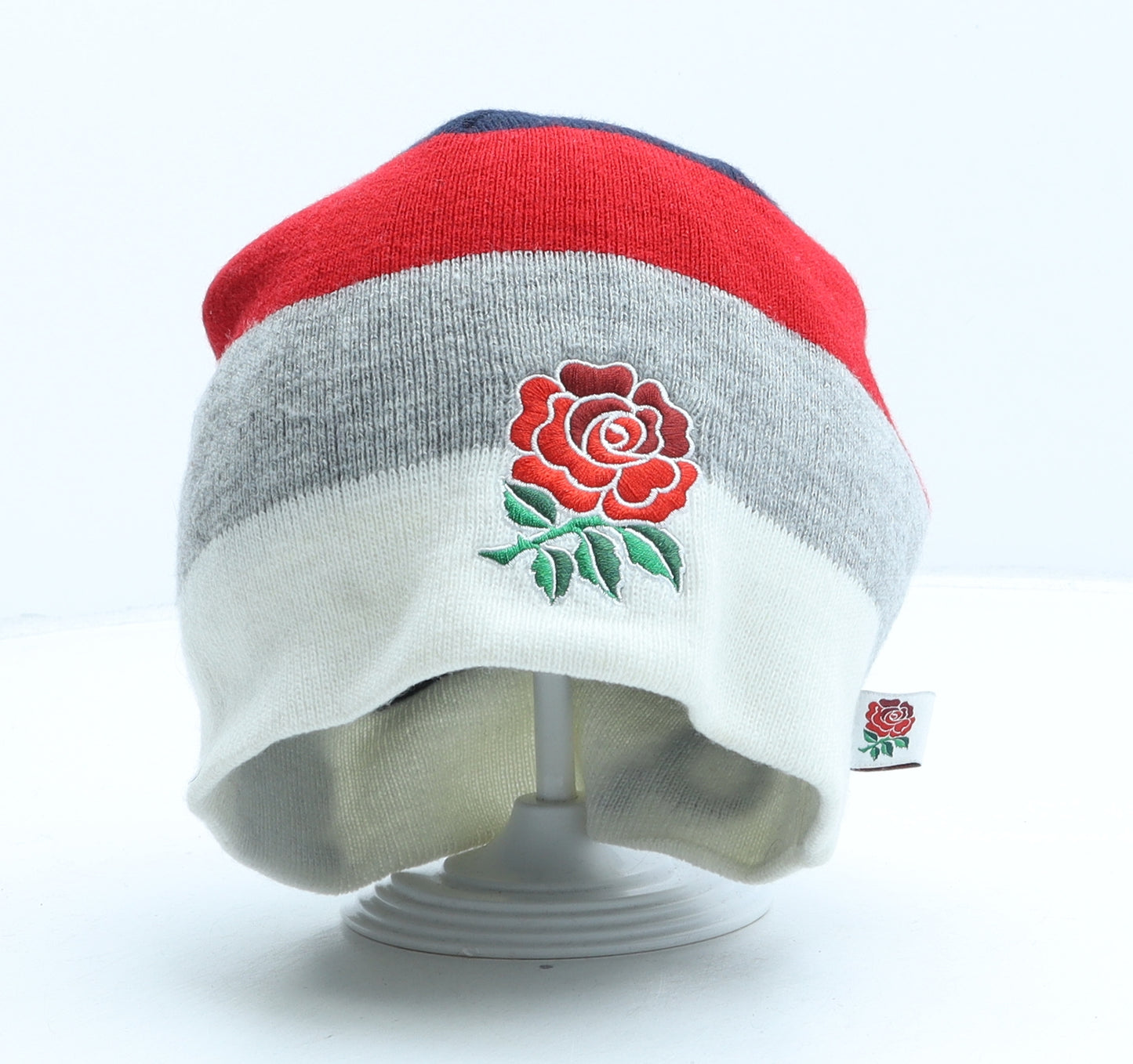 Canterbury Mens Multicoloured Striped Acrylic Beanie One Size - England Rugby