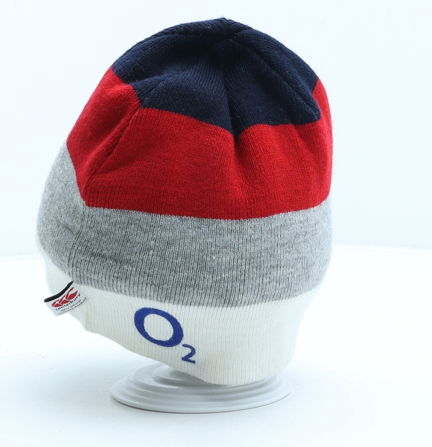 Canterbury Mens Multicoloured Striped Acrylic Beanie One Size - England Rugby