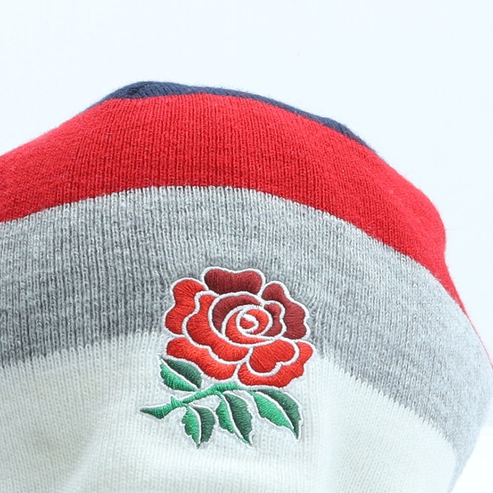 Canterbury Mens Multicoloured Striped Acrylic Beanie One Size - England Rugby