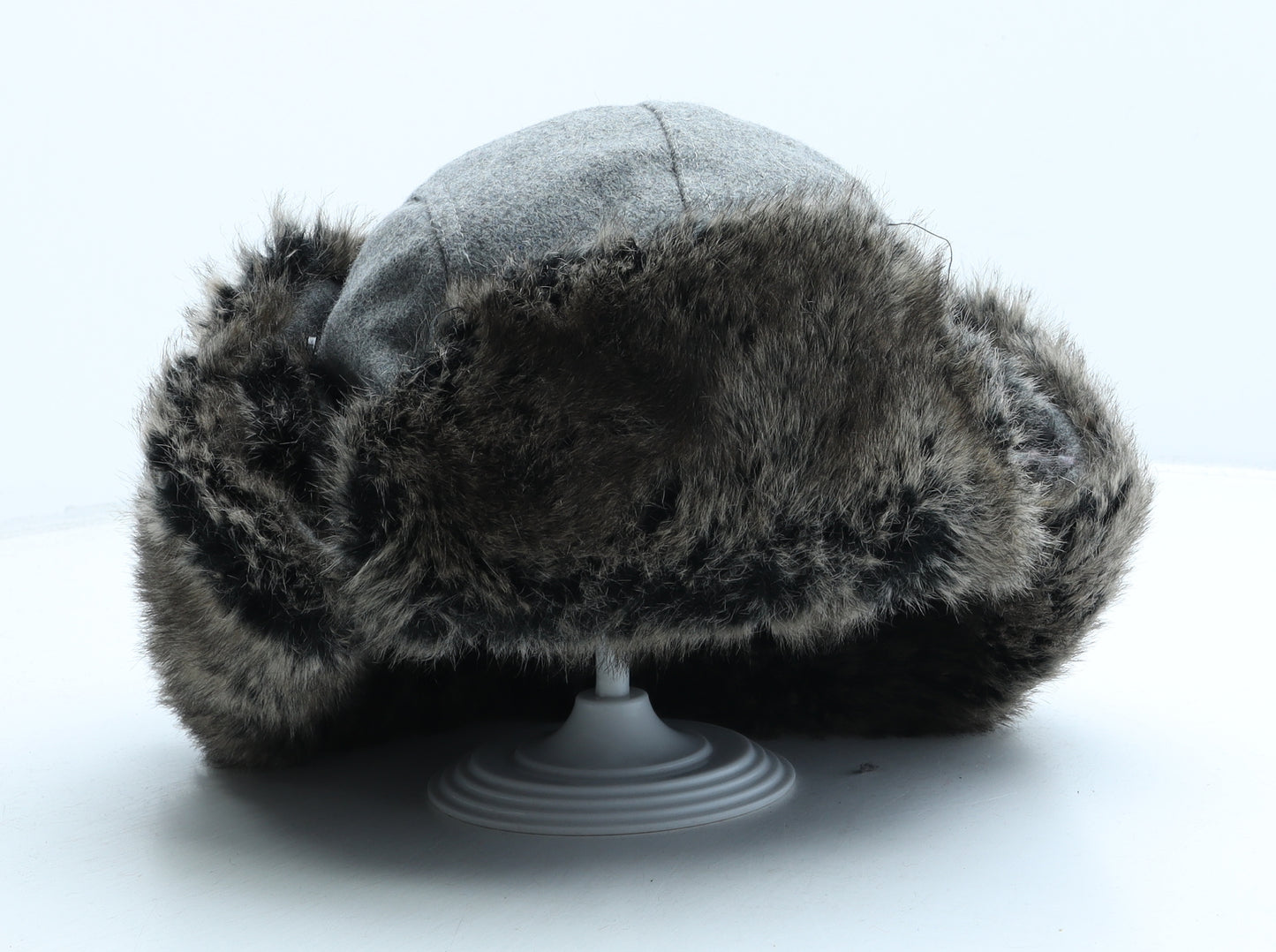 Preworn Mens Grey Polyester Trapper Hat One Size