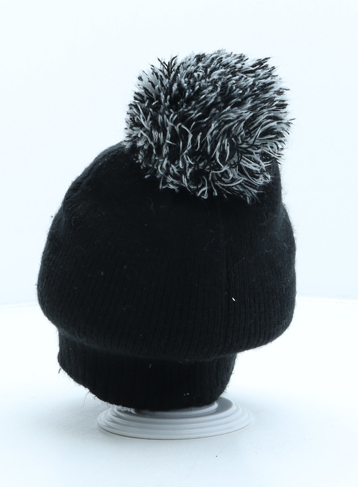 F&F Girls Black Acrylic Bobble Hat One Size - Harry Potter