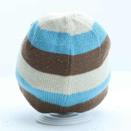 Animal Womens Multicoloured Striped Acrylic Beanie One Size