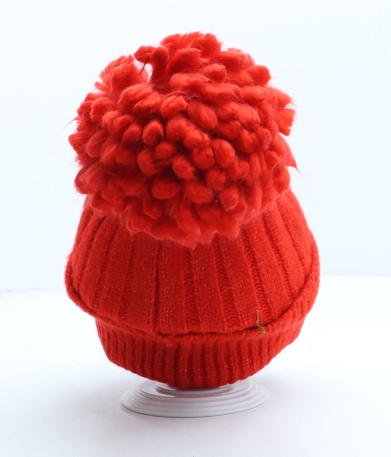 River Island Womens Red Acrylic Bobble Hat One Size