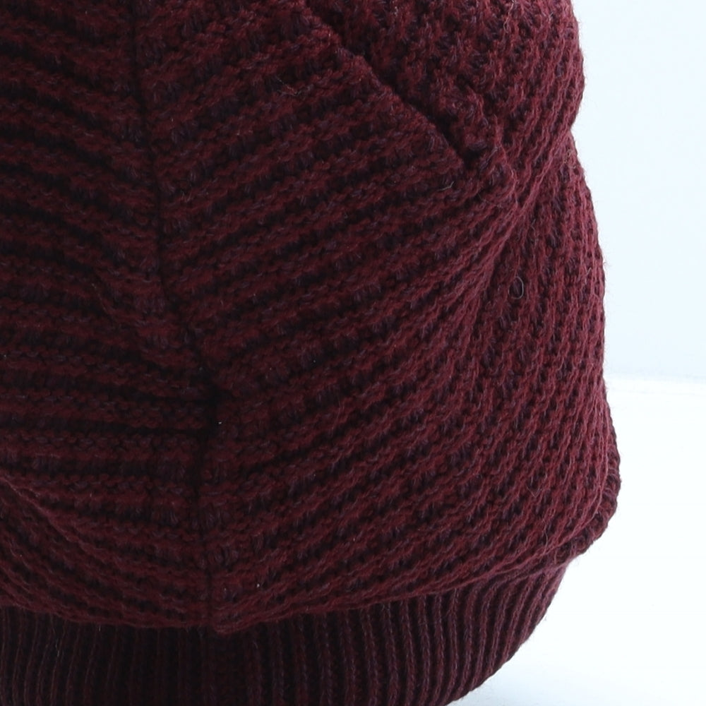 Twisted Soul Mens Red Cotton Beanie One Size