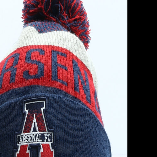 Arsenal Mens Multicoloured Striped Acrylic Beanie One Size