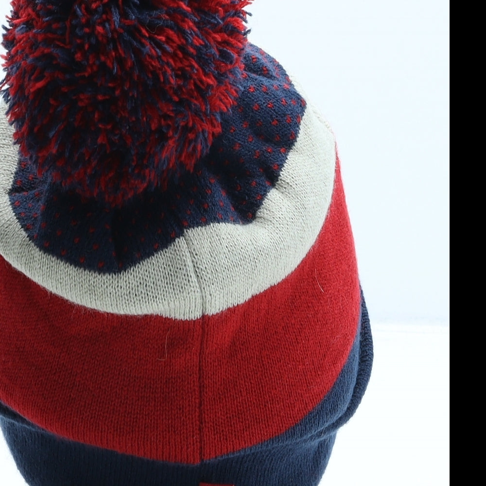 Arsenal Mens Multicoloured Striped Acrylic Beanie One Size