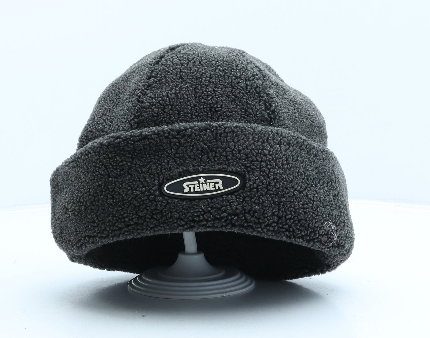 Steiner Mens Grey Acrylic Beanie One Size